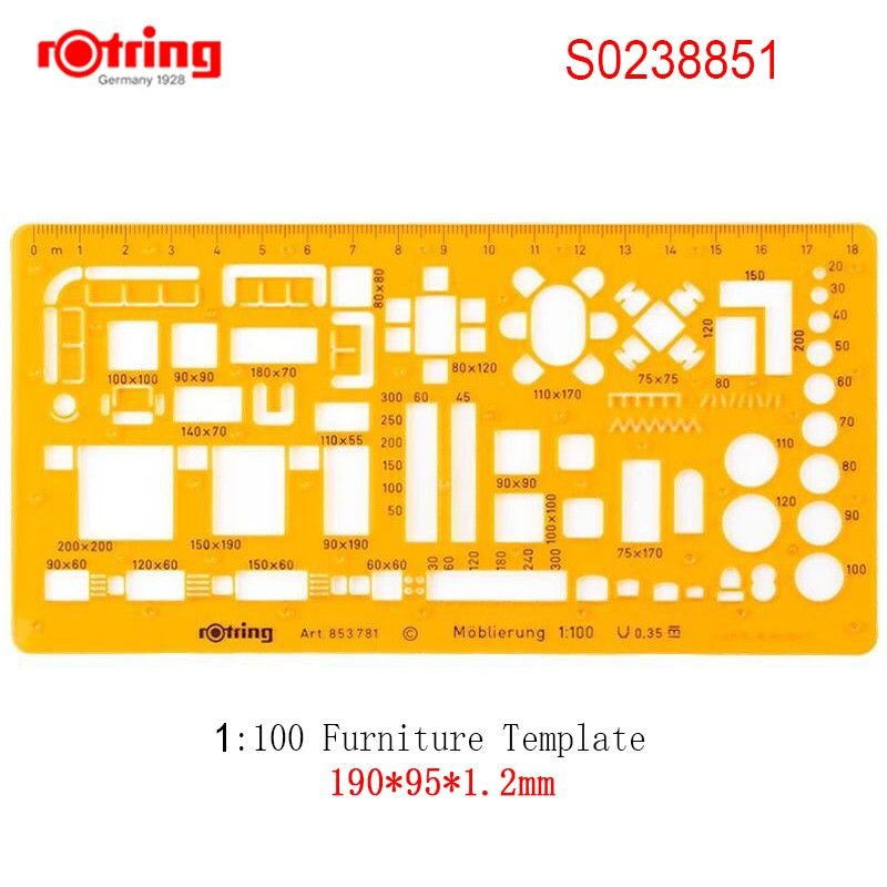 Rotring Furniture Template 1:00 (For Architectural Drawing)