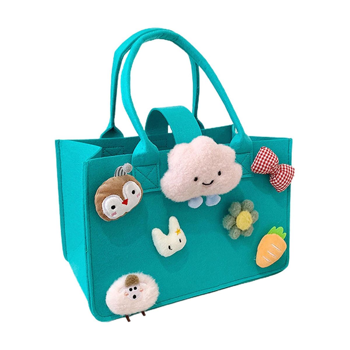 Shopping Bag Lovely Ornament Birthday Gift Handbag Lake Blue