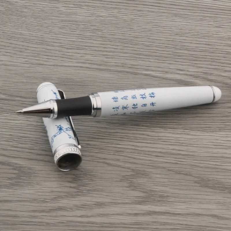classic duke D2 Rollerball Pen metal silver plum Bossom Stationery Office School Supplies Writing Gift