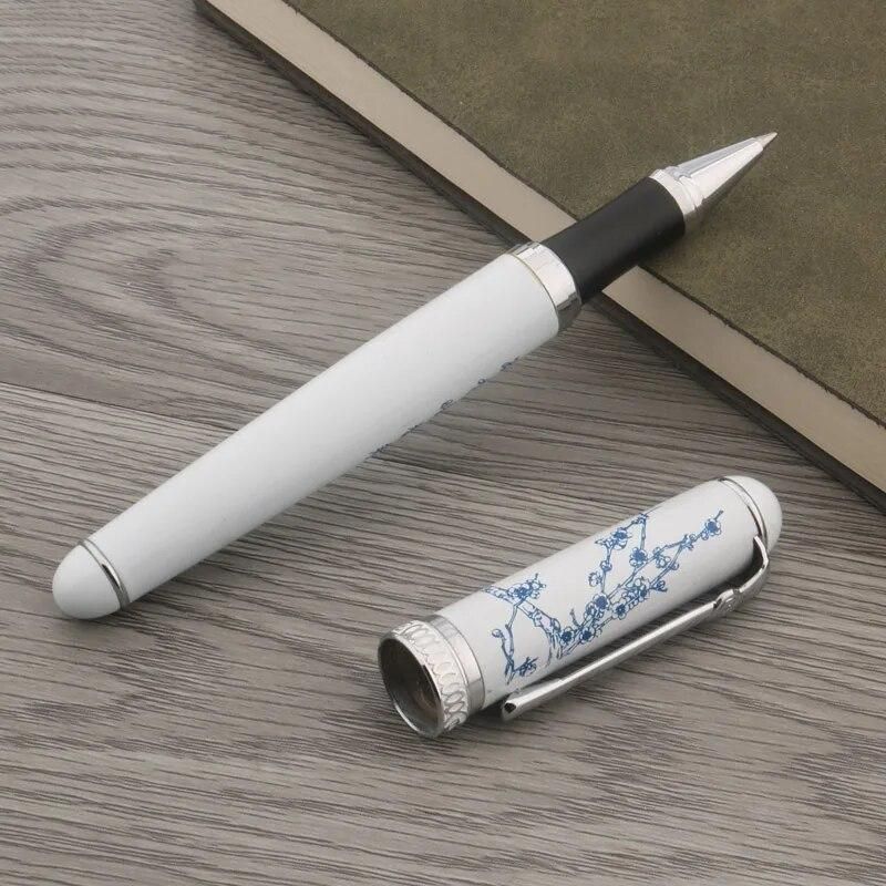 classic duke D2 Rollerball Pen metal silver plum Bossom Stationery Office School Supplies Writing Gift
