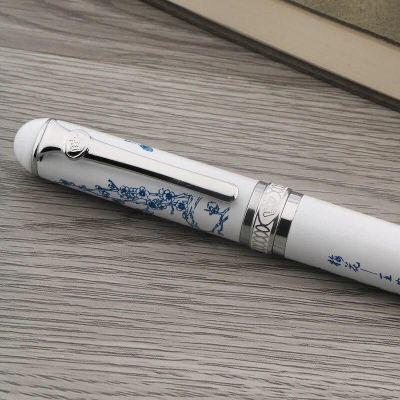 classic duke D2 Rollerball Pen metal silver plum Bossom Stationery Office School Supplies Writing Gift