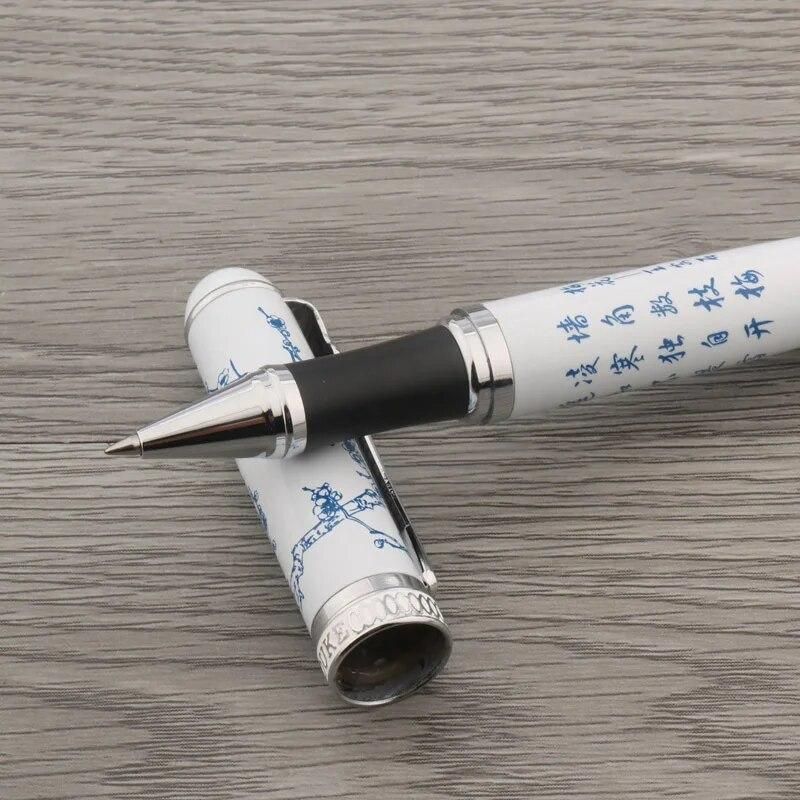 classic duke D2 Rollerball Pen metal silver plum Bossom Stationery Office School Supplies Writing Gift