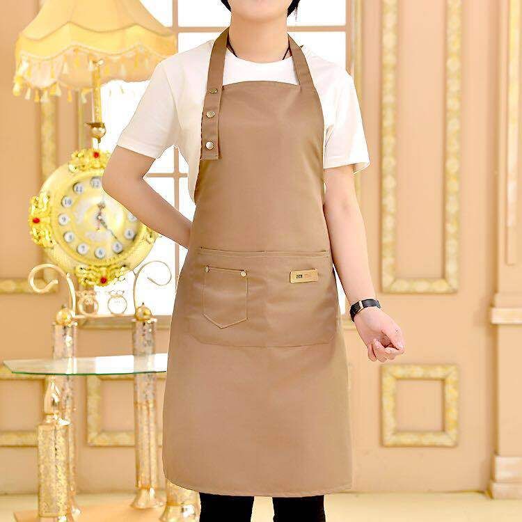 Cowboy Canvas Apron With Pockets Korean Fashion Chinese Restaurant Barber Artist Apron For Men And Women Overalls Coffee Shop Coffee-B