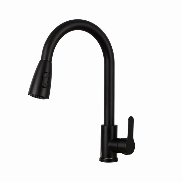 Stainless Steel Kitchen Pull-out Faucet,Spec: CLH002 Black