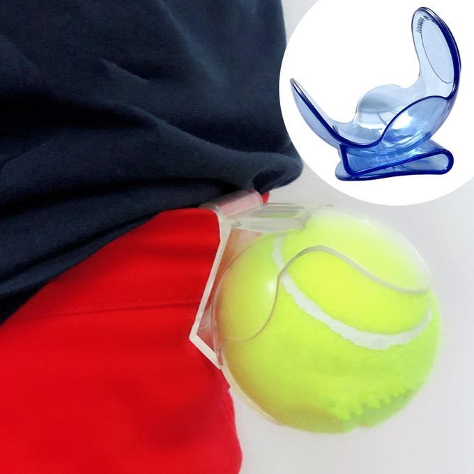 Durable ABS Tennis Ball Holder Player Clip Claw Clamp Sports Blue