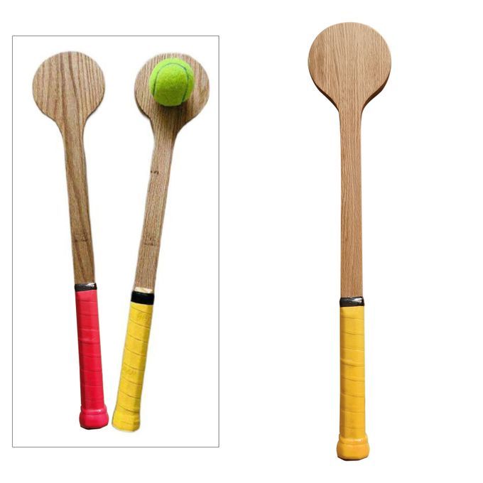 Functional Wooden Tennis Racket Pointer Tennis Mid Sweet Spot Hitting