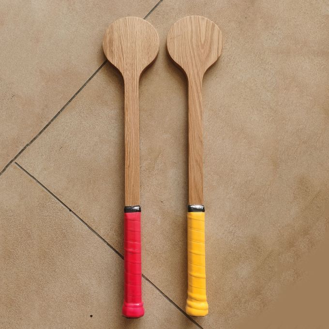 Functional Wooden Tennis Racket Pointer Tennis Mid Sweet Spot Hitting
