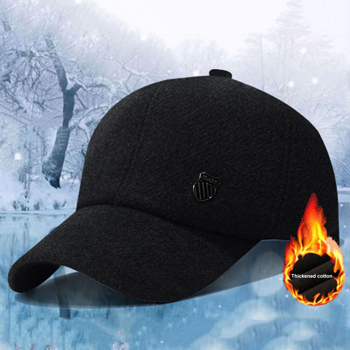 Dad Baseball Cap Arcticshield Mens Winter Baseball Cap for Fathers Black