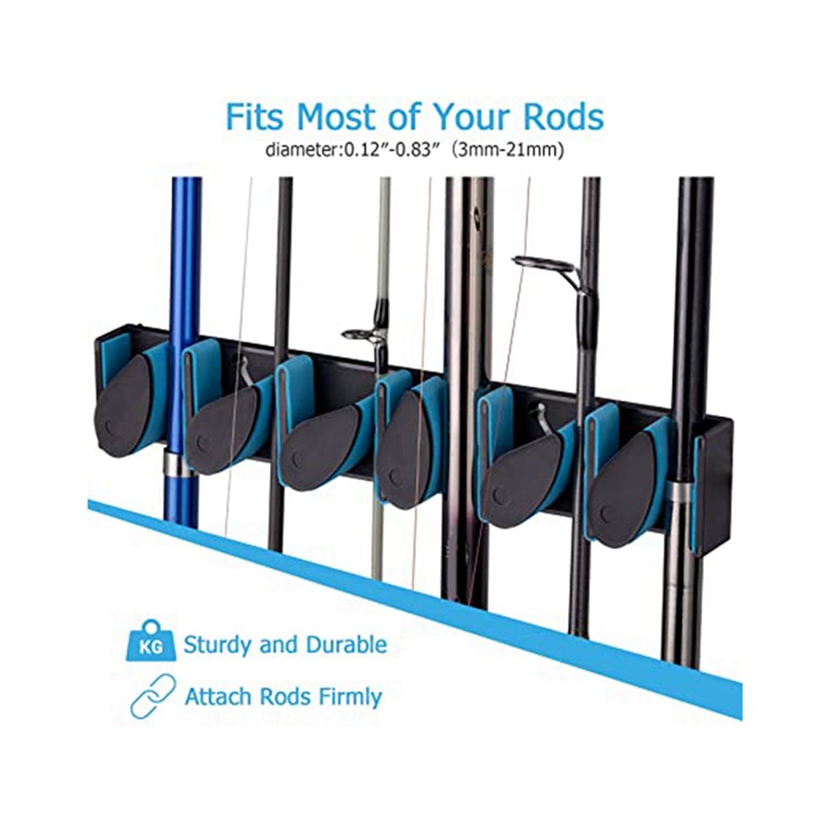 2PackFishing Pole Holders , Fishing Rod Rack/Pole Rack