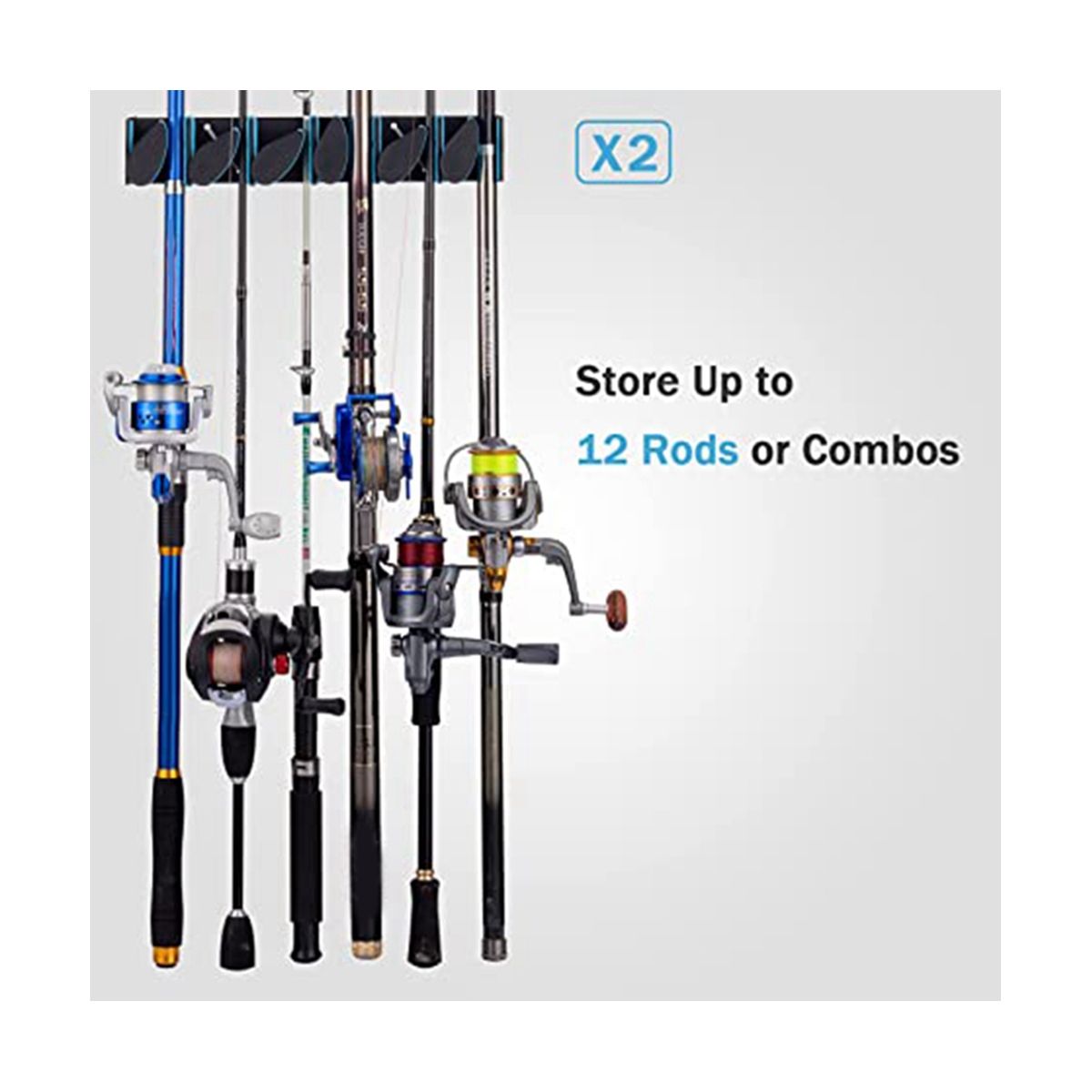 2PackFishing Pole Holders , Fishing Rod Rack/Pole Rack