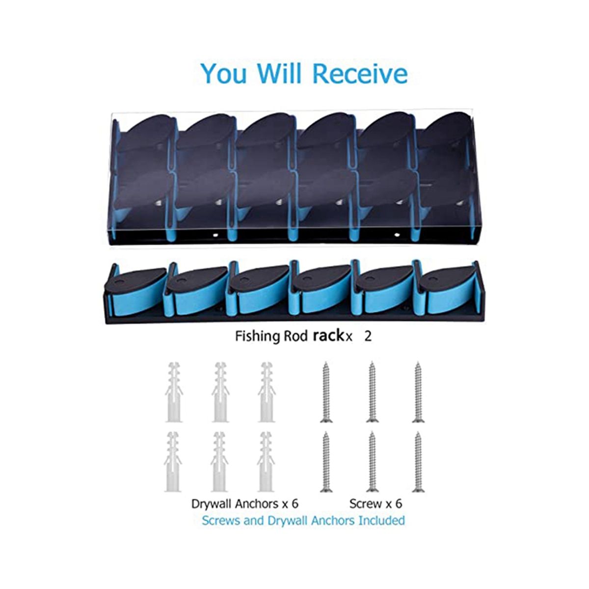 2PackFishing Pole Holders , Fishing Rod Rack/Pole Rack