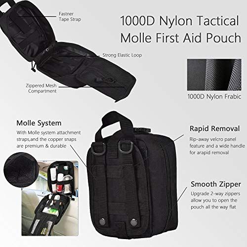 TOUROAM IFAK Molle Trauma Kit Emergency Survival First Aid K