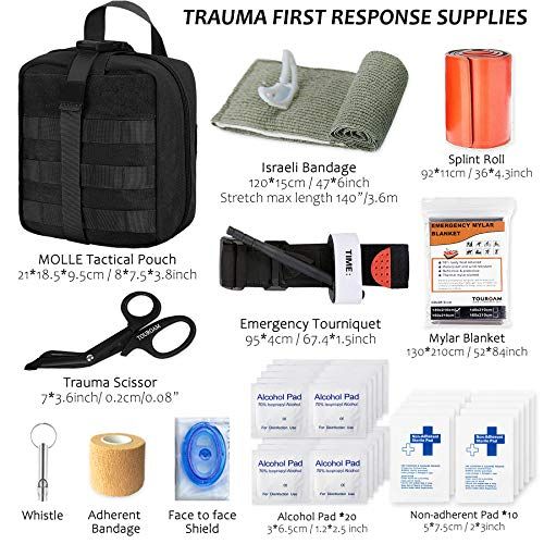 TOUROAM IFAK Molle Trauma Kit Emergency Survival First Aid K