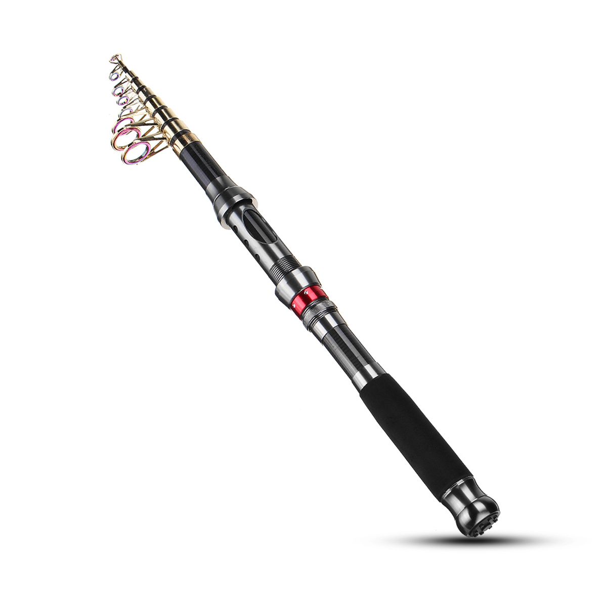 2.1-3m Ultralight Pocket Telescopic Rod Beach Rod Spinning Pole Black 3.0