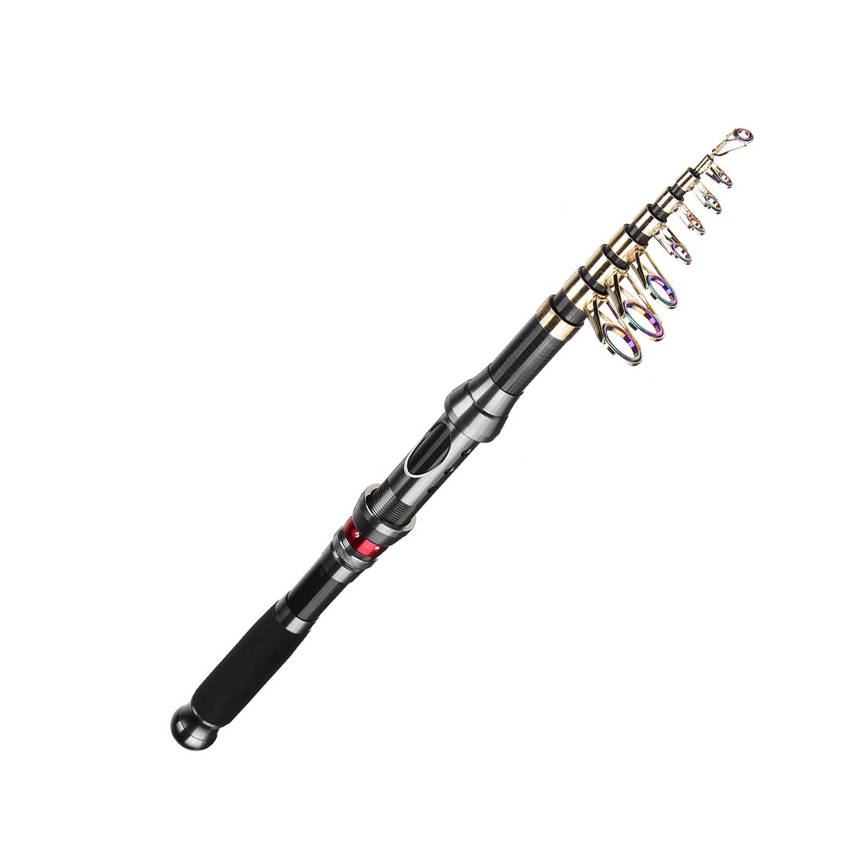 2.1-3m Ultralight Pocket Telescopic Rod Beach Rod Spinning Pole Black 3.0