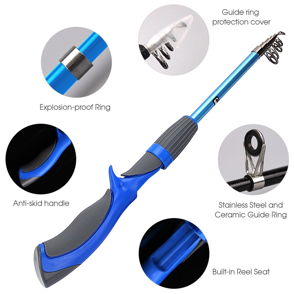 Carbon Retractable Fishing Rod  Boat Ice Fly Lure Fishing