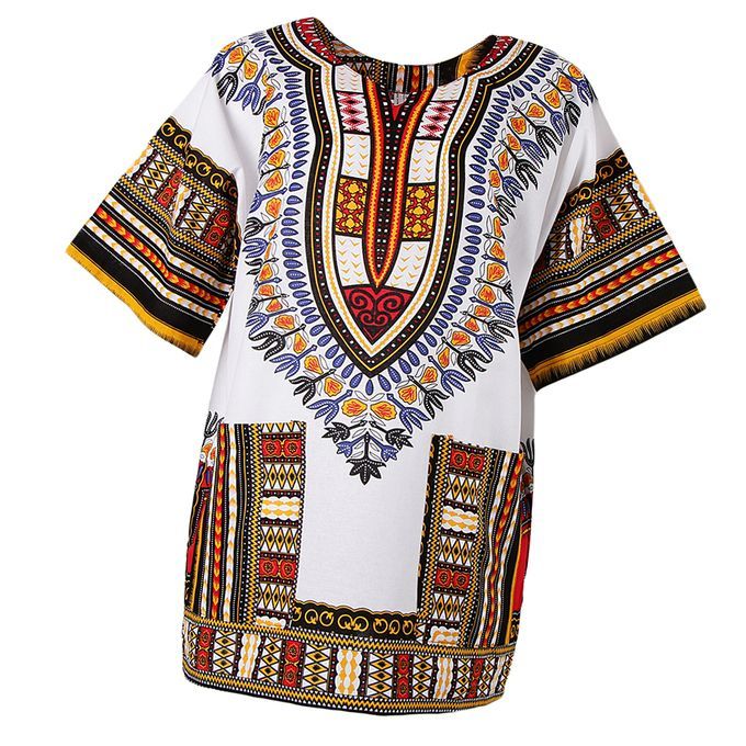 2pcs Mens Dashiki Shirt African Embroidery Print Festival Hippie