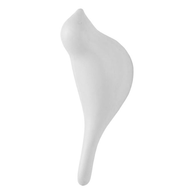 Home Decorative Resin 3D Bird Coat Hooks Bag Hanger Wall Mount White