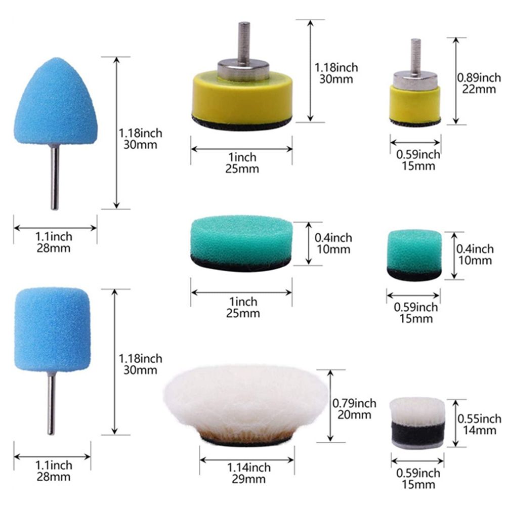 Mini Buffing Polishing Pads 16 Pcs Mini Detail Polisher Pads