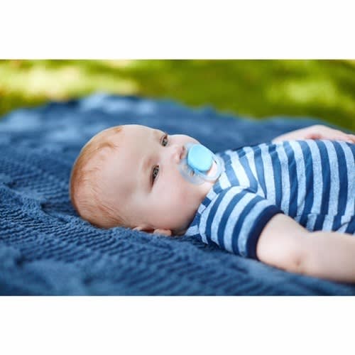 Ultra Soft Baby Pacifier, 0-6 Months - Blue And Teal - 2 Packs