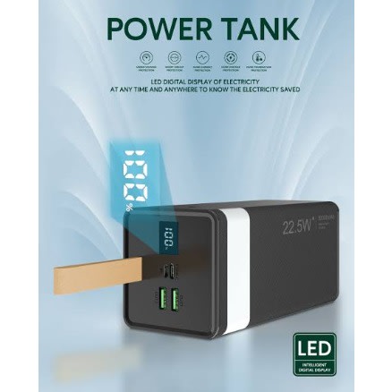 Shplus Transparent Power Bank - 2output / 3input - 30000mAh