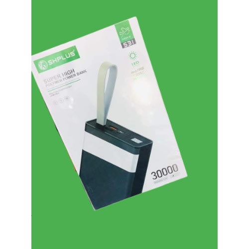 Shplus Transparent Power Bank - 2output / 3input - 30000mAh