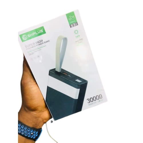 Shplus Transparent Power Bank - 2output / 3input - 30000mAh