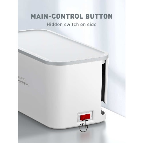 Sc5309 Management Cord Organizer Power Strip Box With 5 Socket + 3 Usb Ports Home Desktop Charger