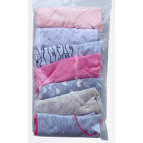 7 Pack Colored Girls Briefs- F6