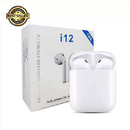 i12 Earpod With Wireless Charging Case