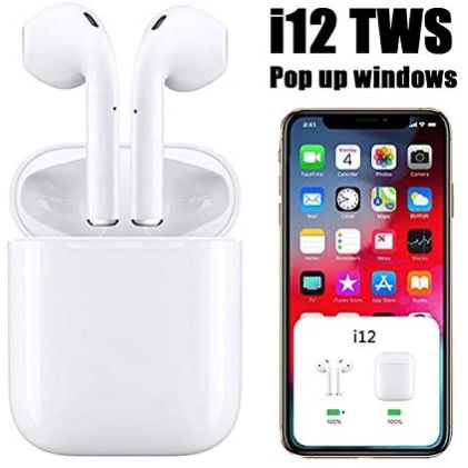 i12 Earpod With Wireless Charging Case