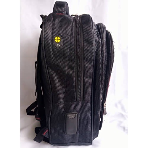 Smart Multifunction Laptop Backpack + Laptop Sleeve And Rain Cover - Black
