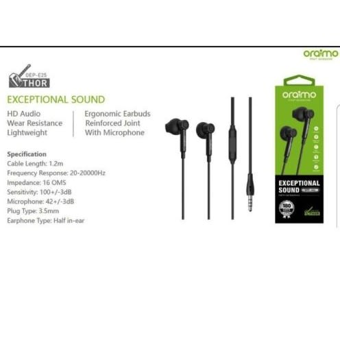 Oep-e25 Hd Audio Half In- Ear Earphone
