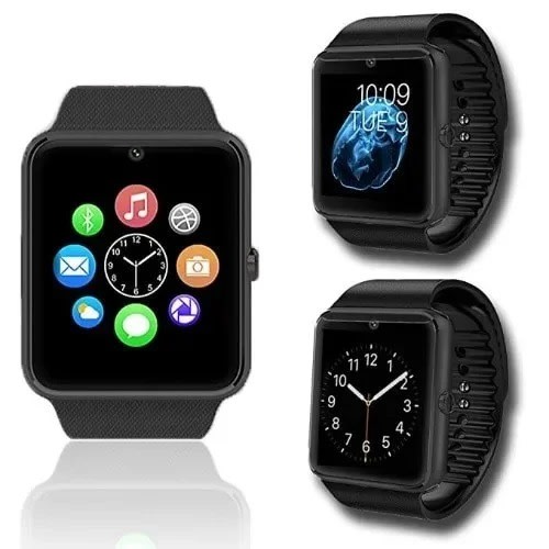 Gt08 Smartwatch With Sim & Memory Card Slots - Black
