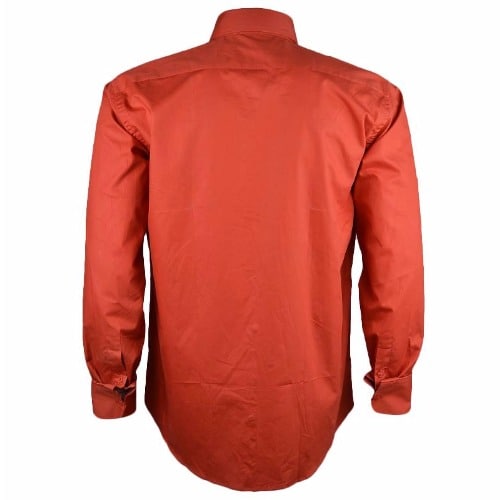 Trendy Men's Orange Longsleeve Formal Shirt
