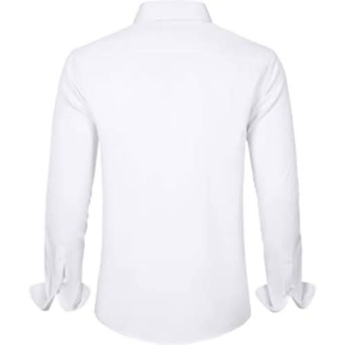 Men Formal Dress Shirt With Matching Tie - White & Grey