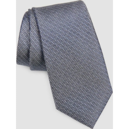 Men Formal Dress Shirt With Matching Tie - White & Grey