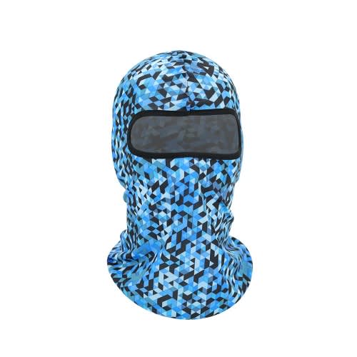 Cover Face Mask - Checkered Sapphire Blue