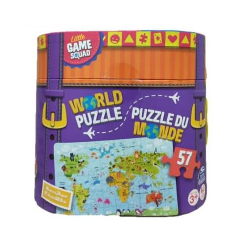Spinmaster Little Game Squad World Map Puzzle Tub