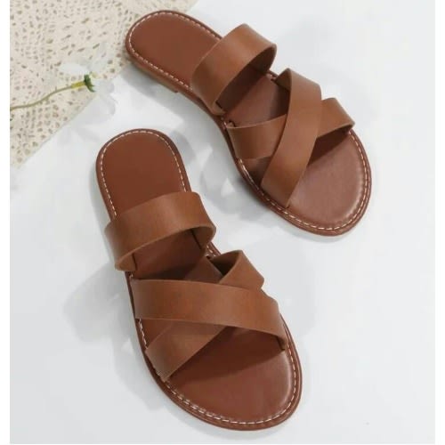 Realwon Female Brown Slippers - Brown