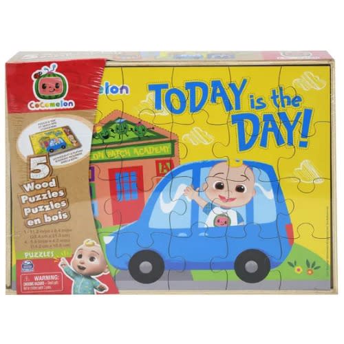 Cocomelon 5 Wooden Puzzle Set