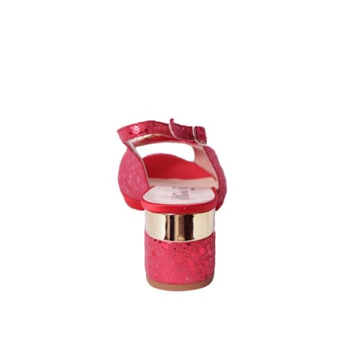 Red Shoe And Bag With Red Stones