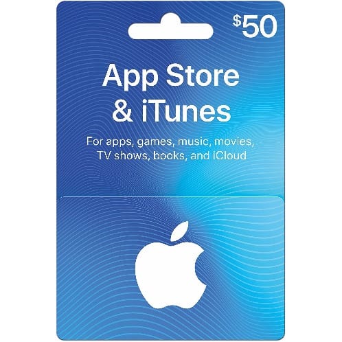 iTunes 50 USD Apple Store Credit
