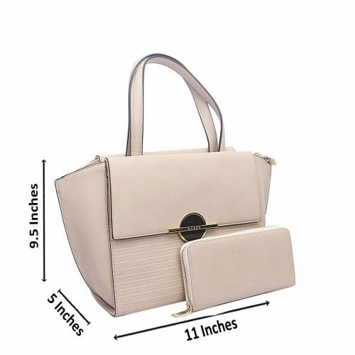 Pure Leather Mini Handbag - Nude