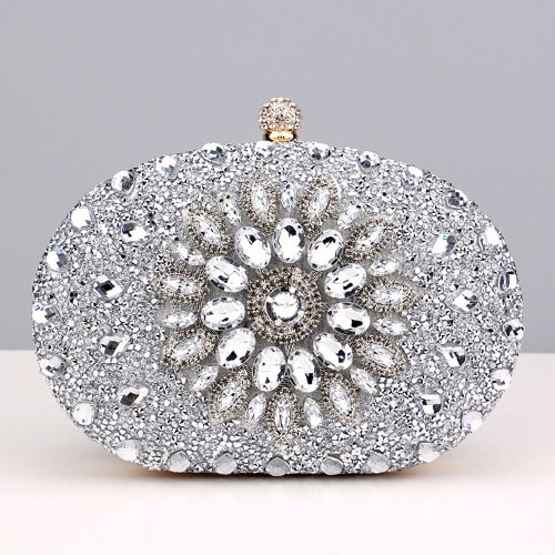 Ladies Crystal Clutch Purse