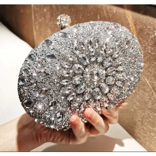 Ladies Crystal Clutch Purse