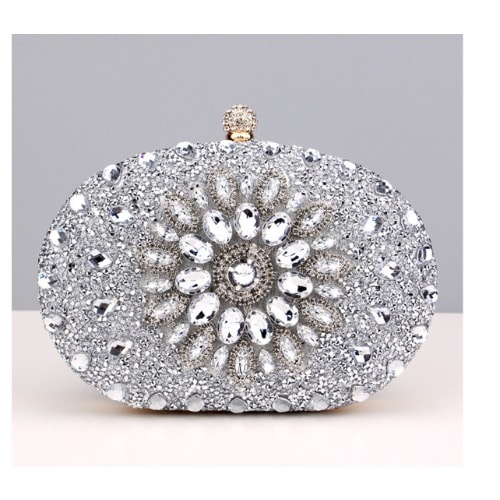 Ladies Crystal Clutch Purse