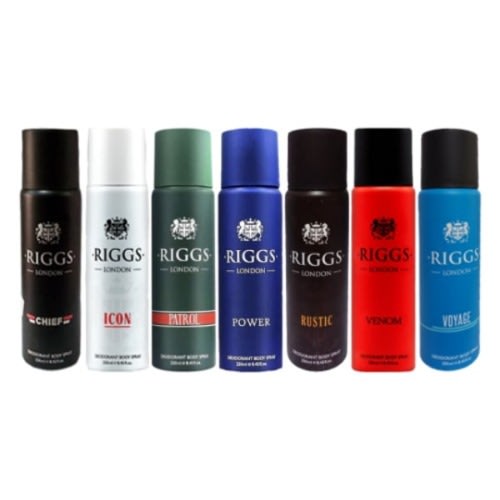 Riggs London Body Spray Perfumes 7 Pieces