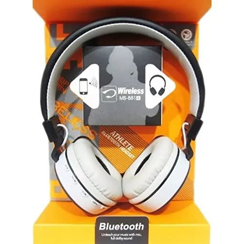 Ms-881a Wireless Bluetooth Headphone With Fm And Sd Card Slot Multicolour