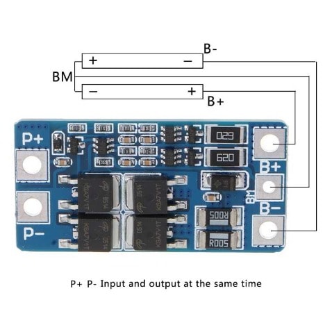 2S 8.4V 10A Balanced 18650 Lithium Battery Charger Protection BMS Board